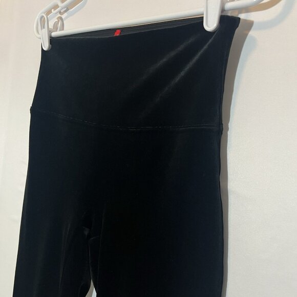 SPANX by Sara Blakely Women Velvet Leggings Large Size High Waist Black Stretch - Picture 8 of 10